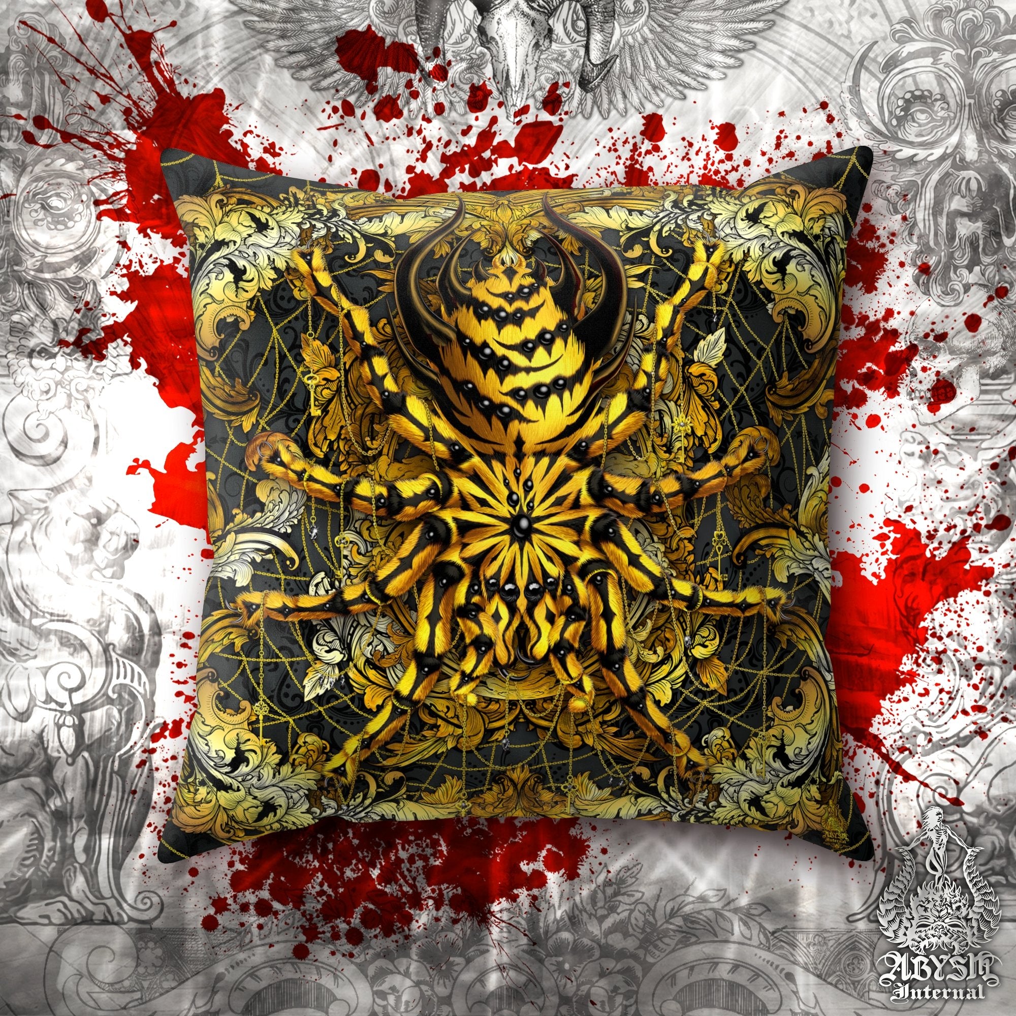 http://www.abysm-internal.com/cdn/shop/products/spider-throw-pillow-decorative-accent-cushion-eclectic-room-decor-alternative-home-tarantula-gold-black-abysm-internal-590059.jpg?v=1686696864