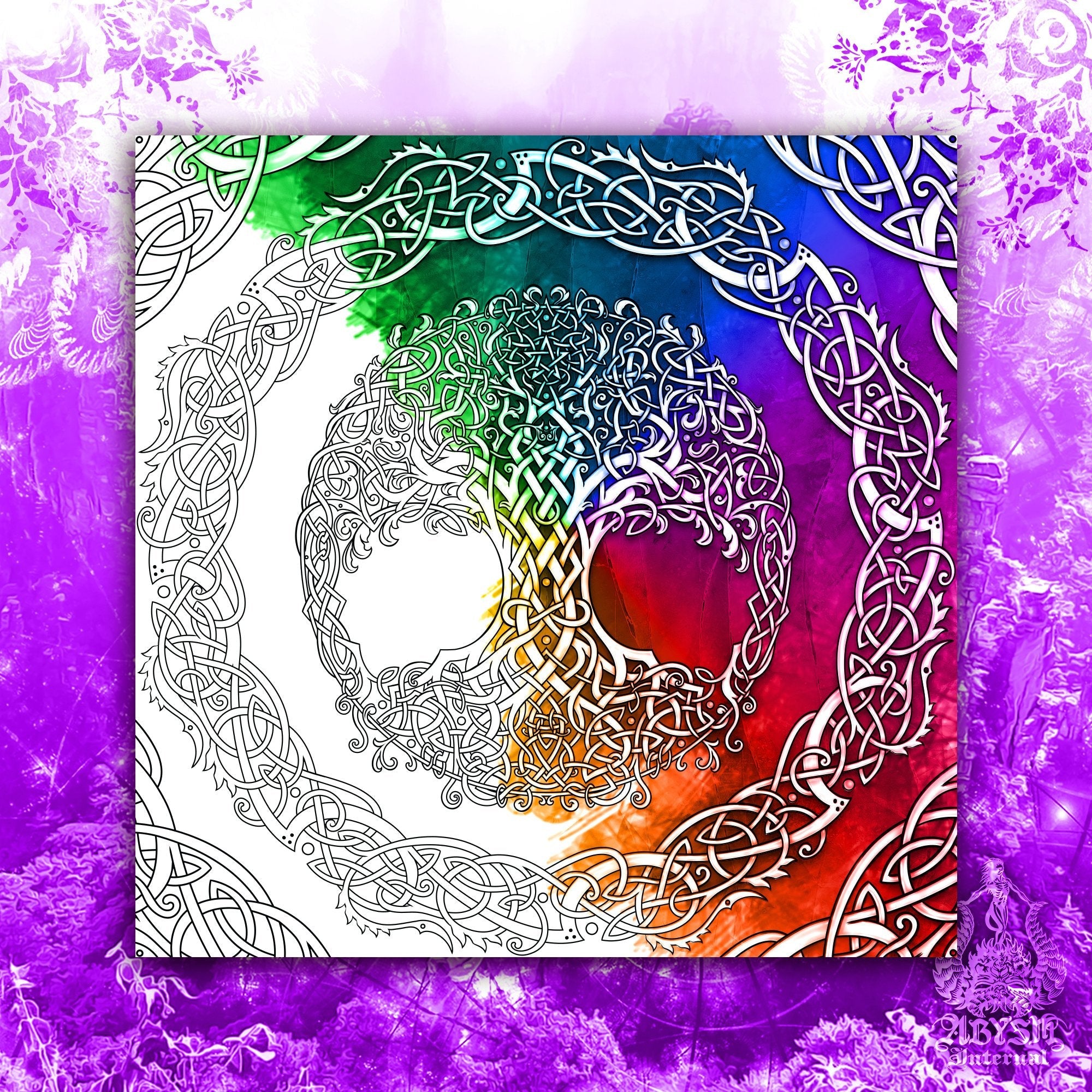celtic knot tree of life background