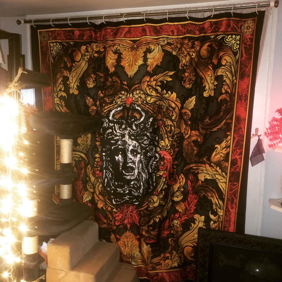 Red Pentagram Shower Curtain, 71x74 inches, Satanic Bathroom Decor, Occult  Decor, Abysm Internal