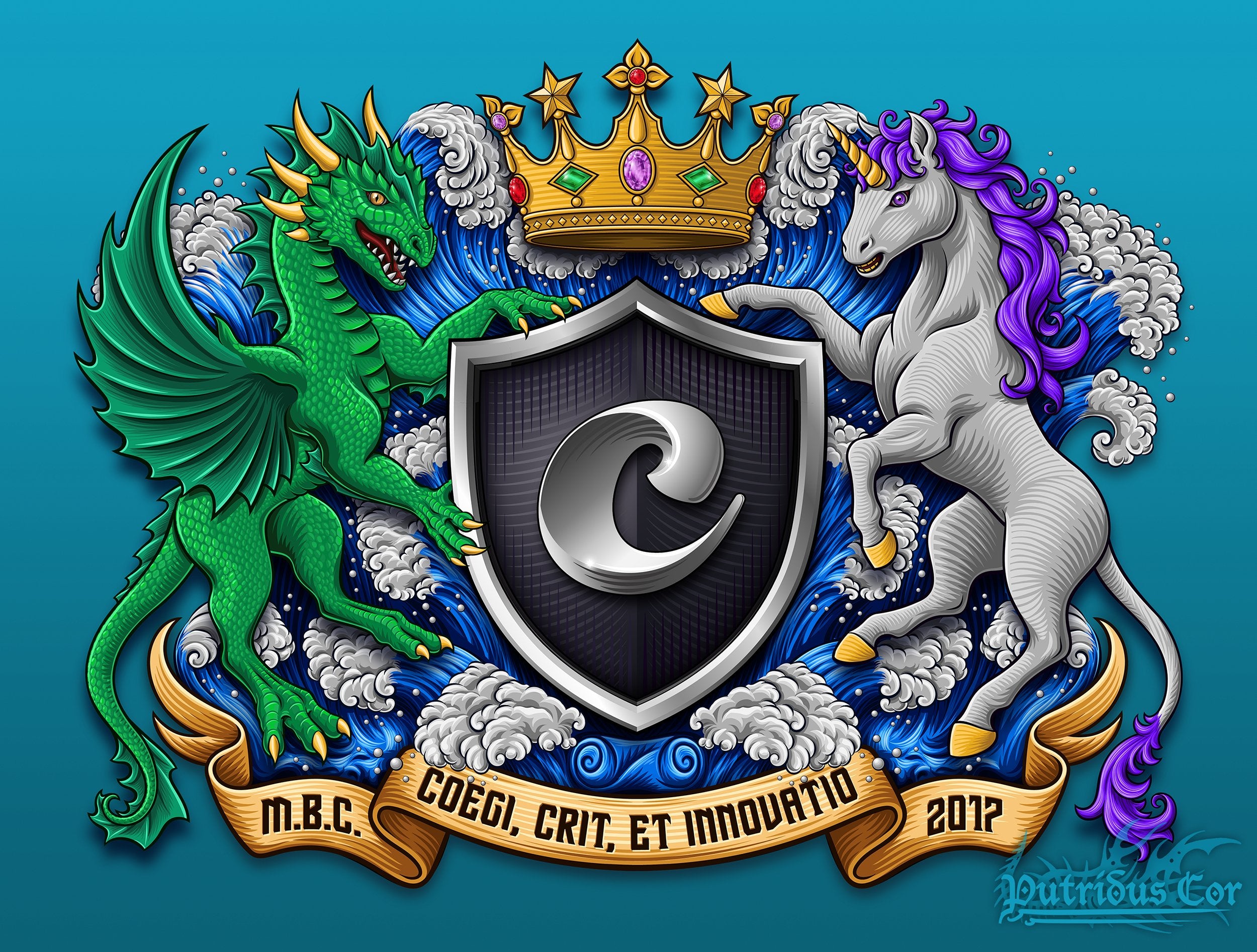 Custom Coat of Arms, Design your own Family Crest, Personalized Heraldry Art, or Emblem Logo - Vector Traces, Graphic Design Services for hire - Abysm Internal