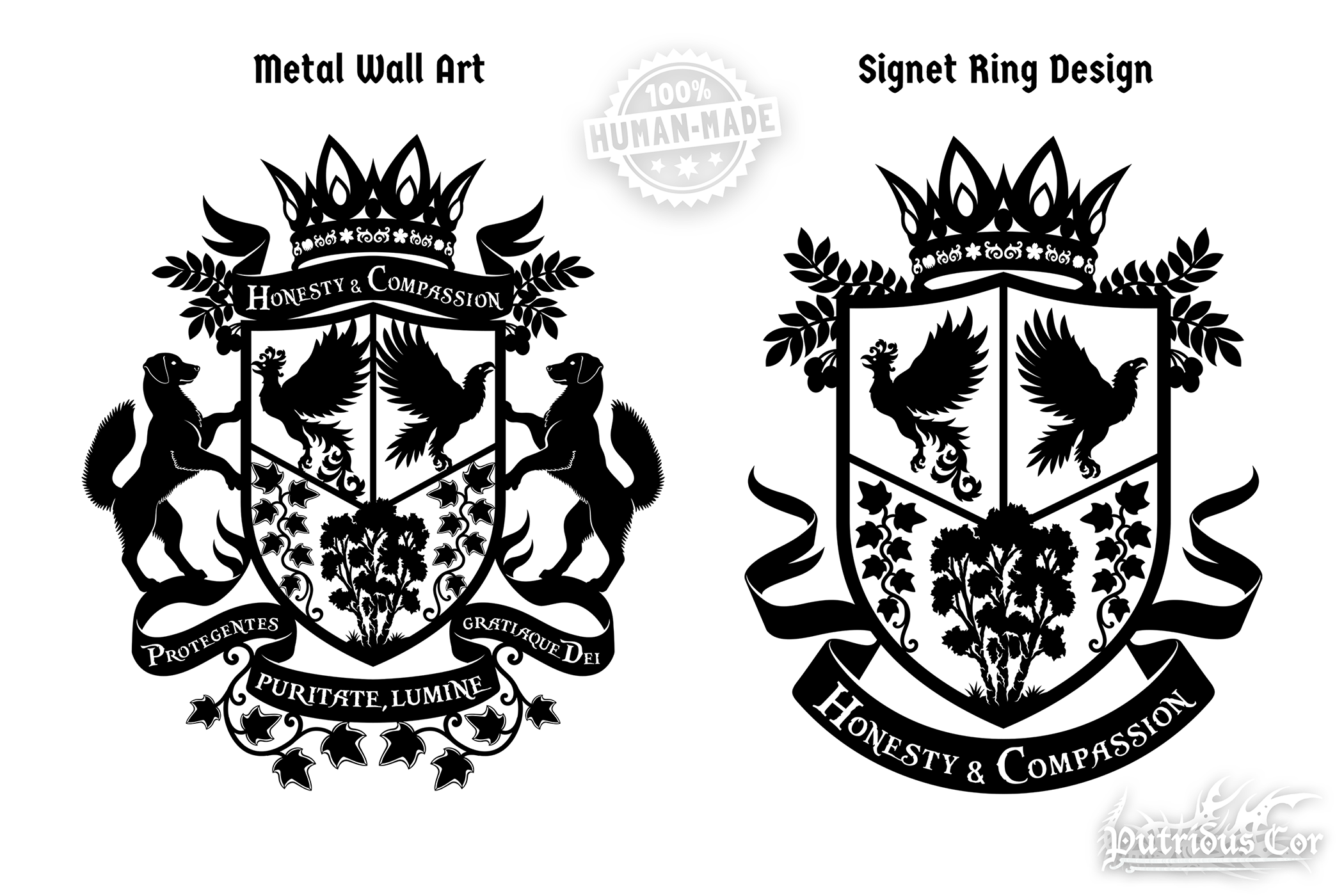 Custom Coat of Arms, Design your own Family Crest, Personalized Heraldry Art, or Emblem Logo - Vector Traces, Graphic Design Services for hire - Abysm Internal