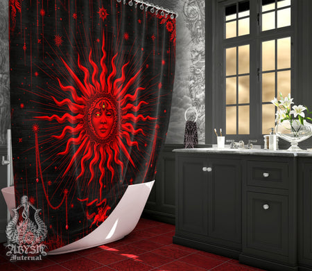 Libra Shower Curtain. Zodiac shower curtain. fashion Witchy shower curtain. Tarot Shower Curtain. Sun shower curtain.