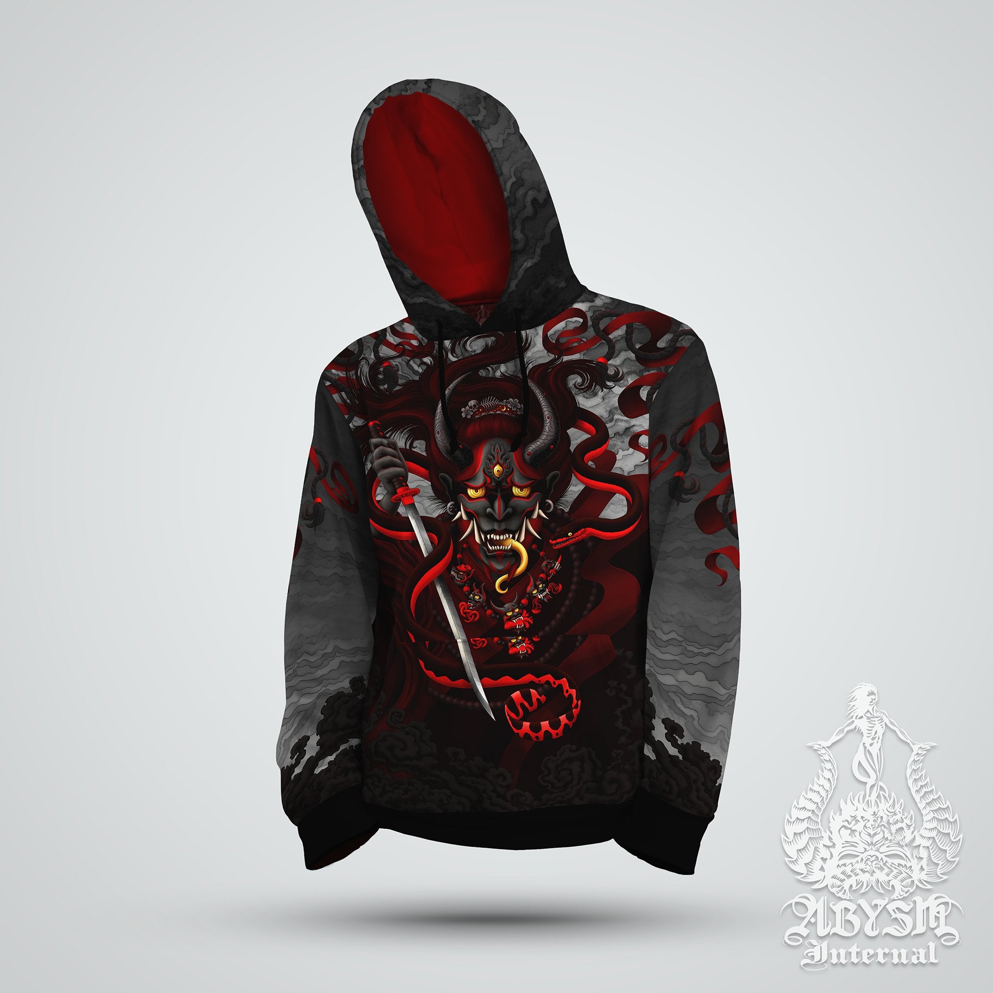 Red anime hoodie on sale