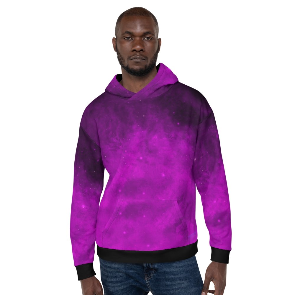 Mens black best sale and purple hoodie