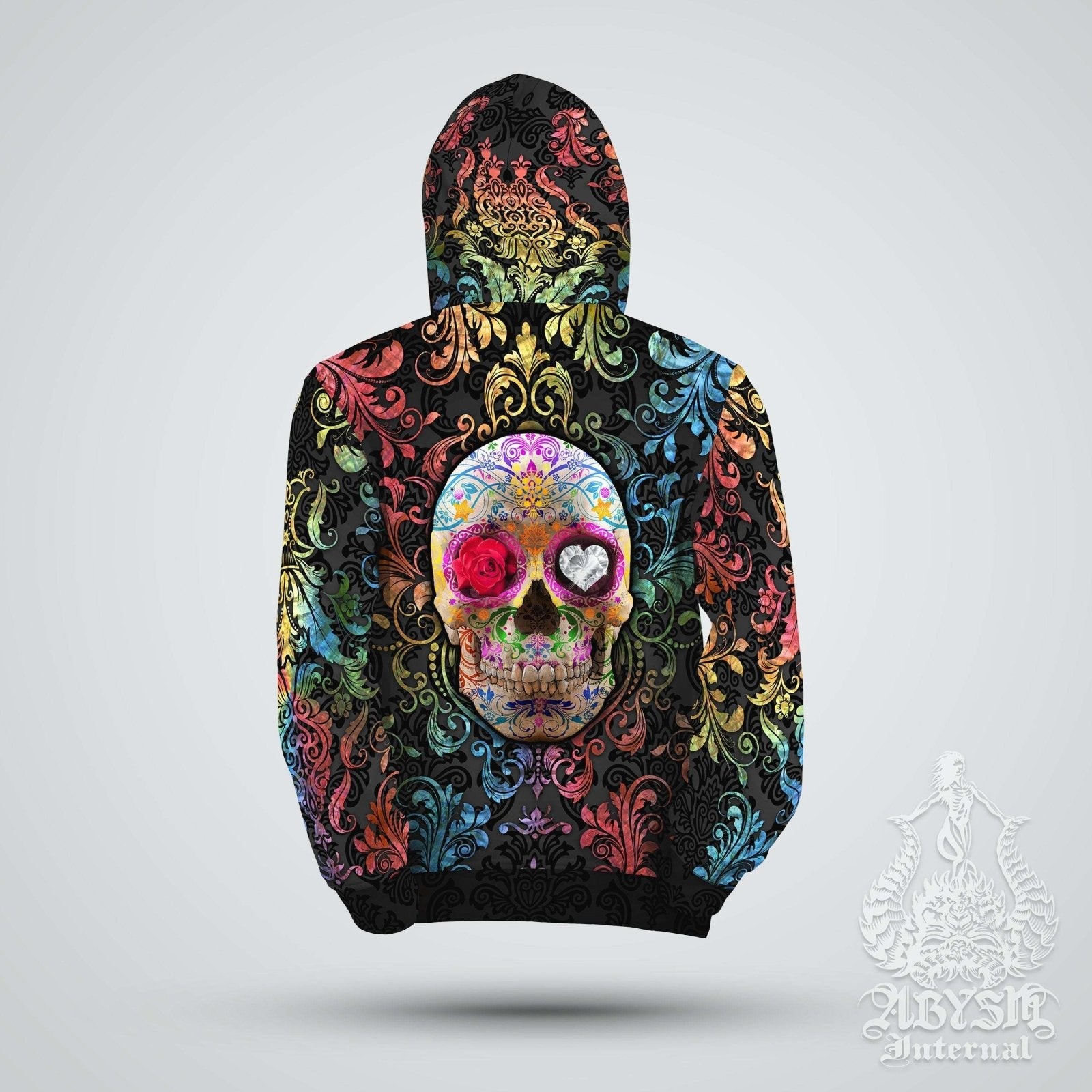 Dia de los Muertos Sweater Sugar Skull Streetwear Day of the Dead Hoodie Festival Outfit Alternative Clothing Unisex