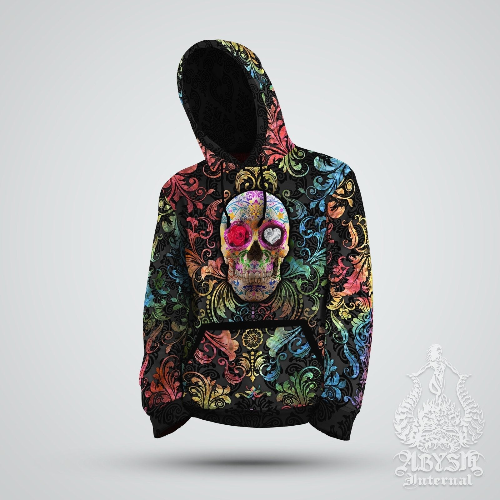 Dia de los Muertos Sweater Sugar Skull Streetwear Day of the Dead Hoodie Festival Outfit Alternative Clothing Unisex