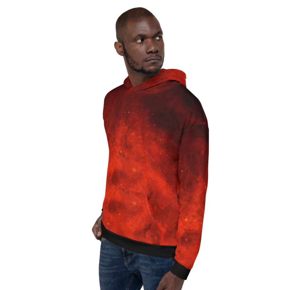 Mens red discount tie dye hoodie