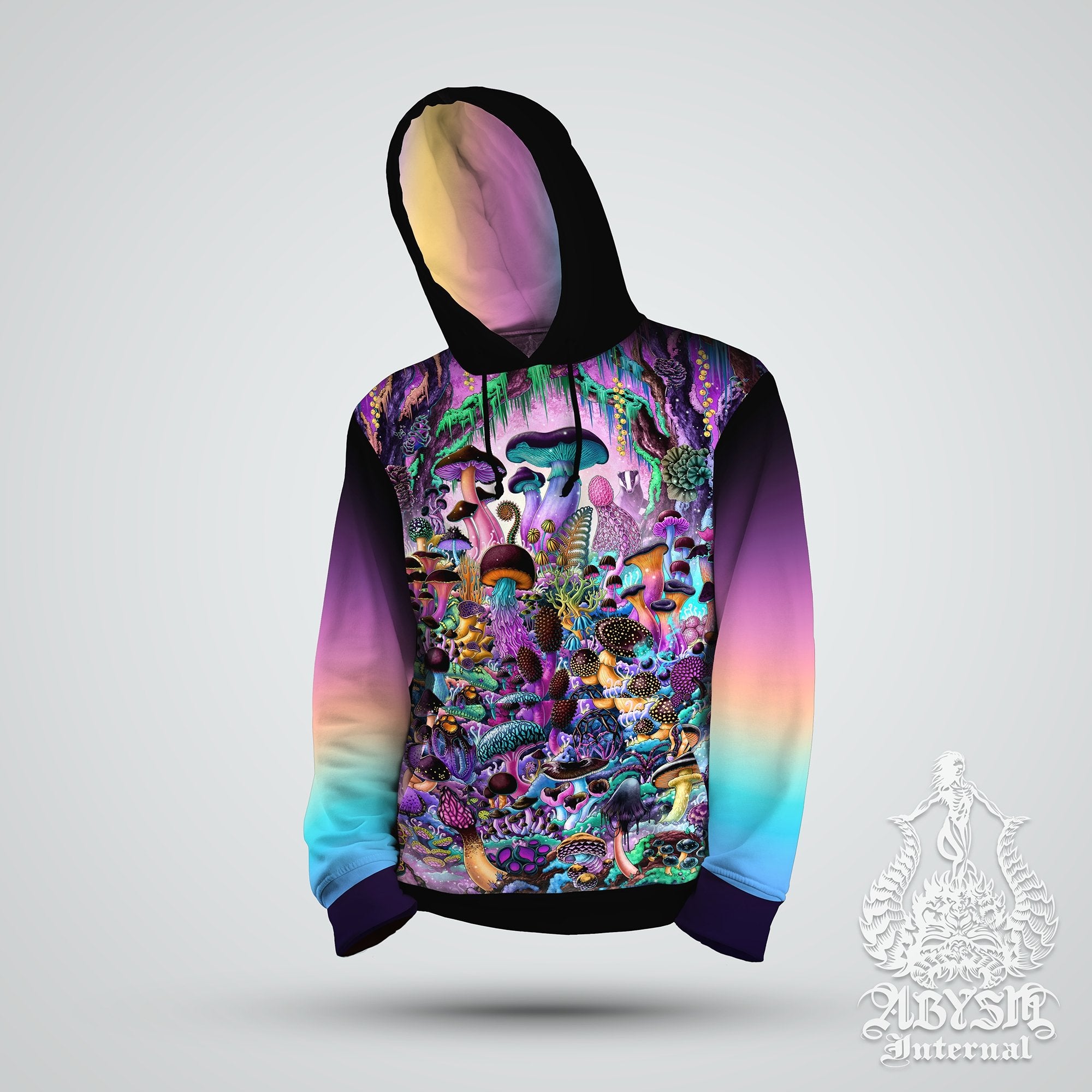 Mushrooms Hoodie Pastel Festival Streetwear Colorful Sweater