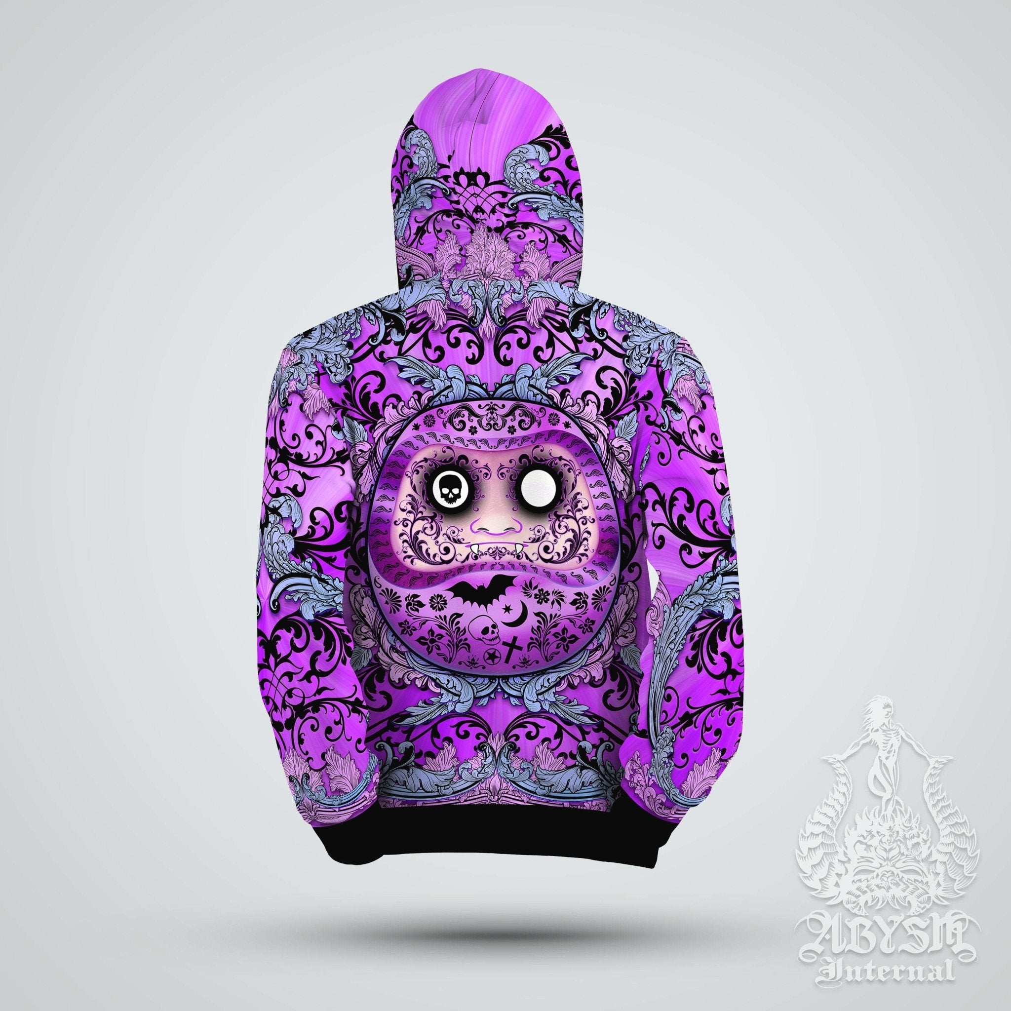 Whimsigoth Hoodie, Japanese Pastel Goth Streetwear, Purple Harajuku  Pullover, Rave Outfit, Anime, Gamer Sweater, Alternative, Unisex - Daruma