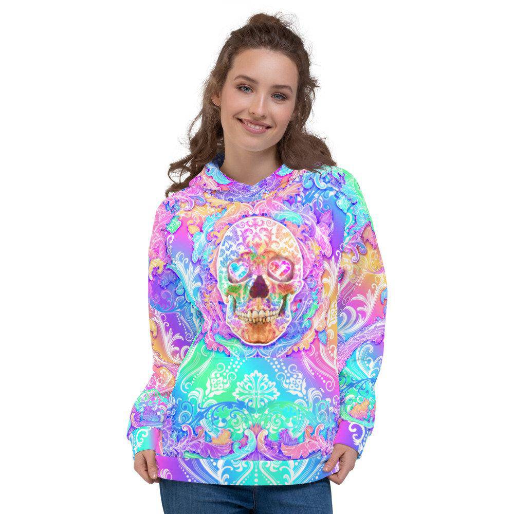 Tie dye skull discount hoodie