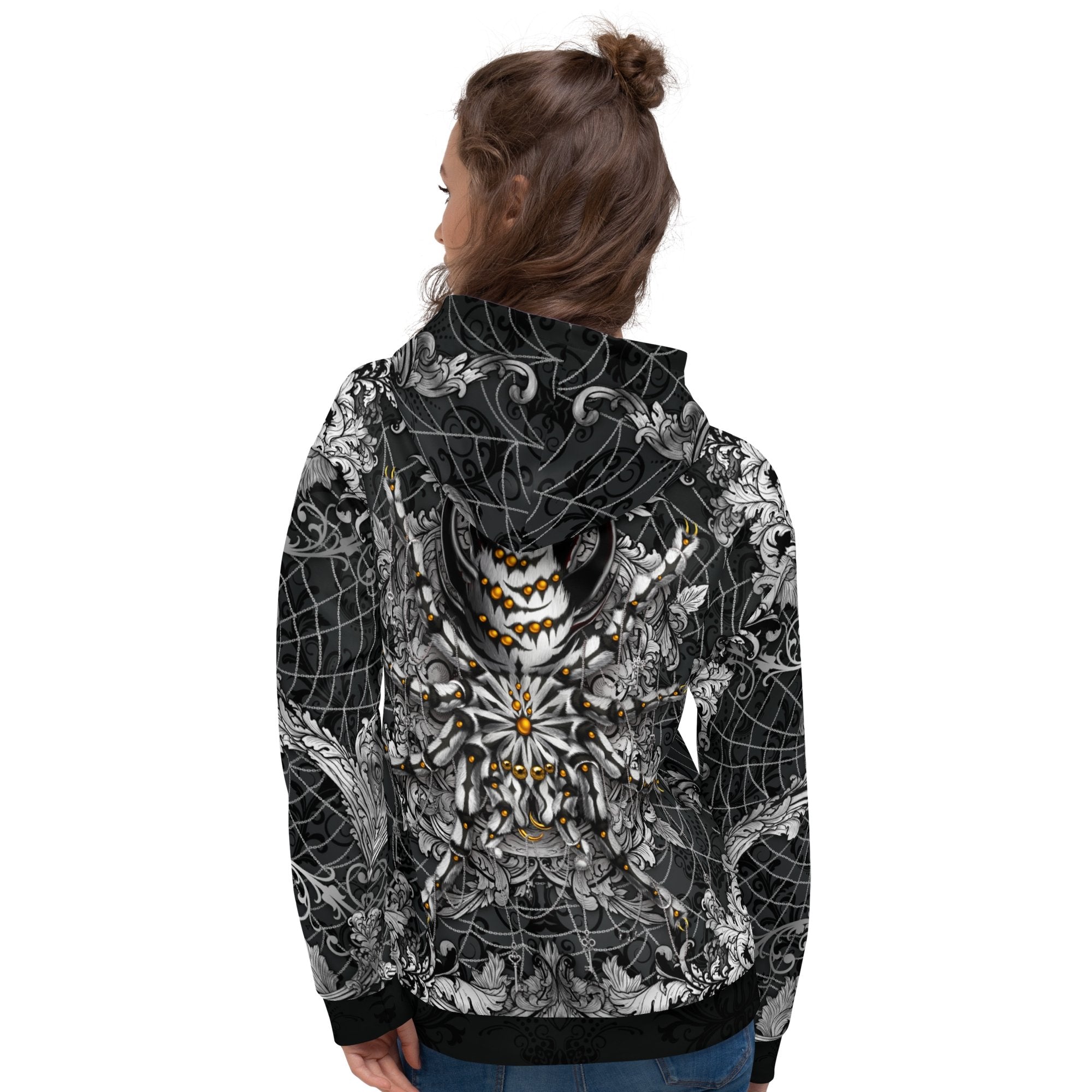 Spider Hoodie Black Pullover Alternative Streetwear Street