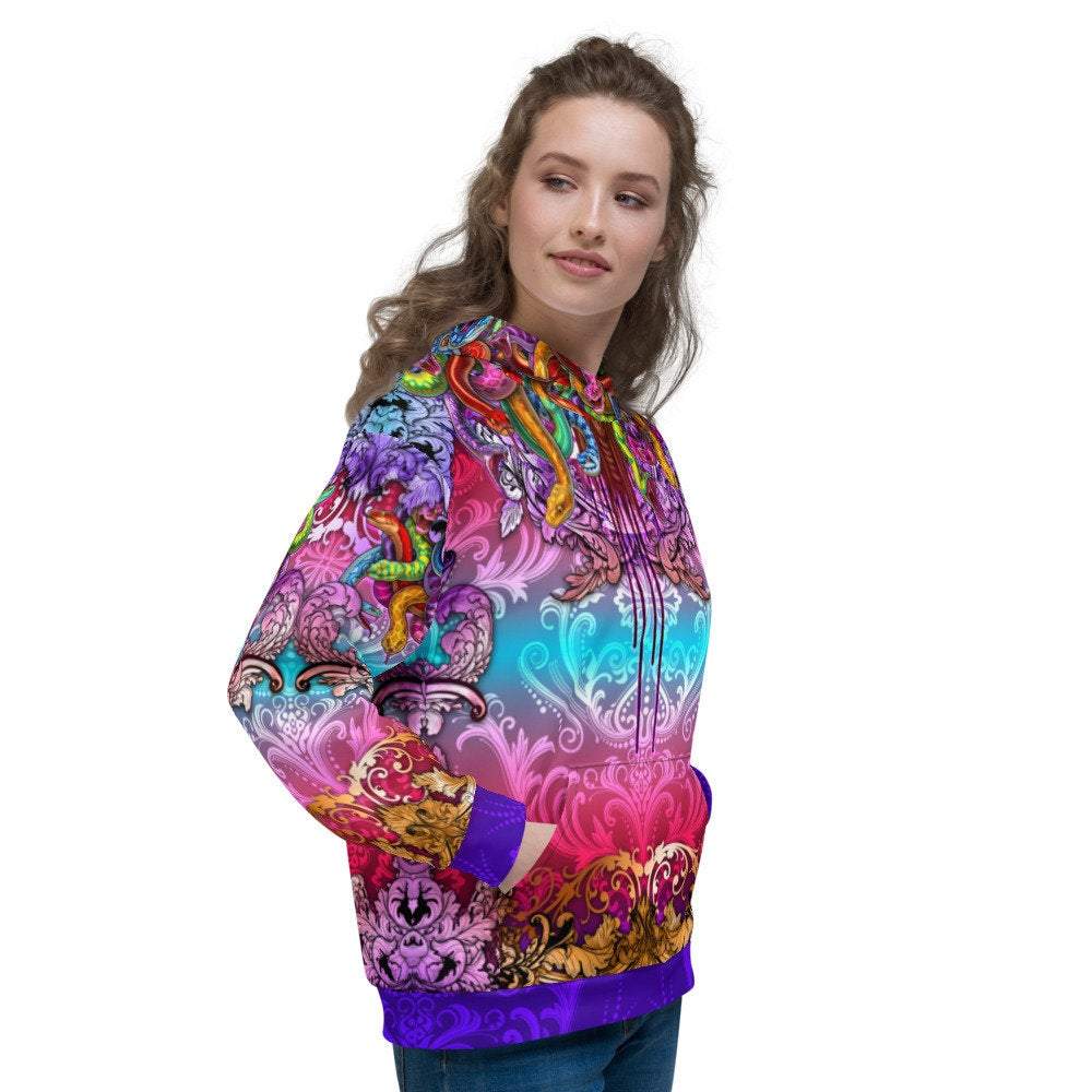 Psychedelic Hoodie, discount Plus Size Hoodie, Trippy Hoodie, Psychedelic Clothing, Rave Hoodie, Rave Clothing Women, Plus Size Festival Clothing