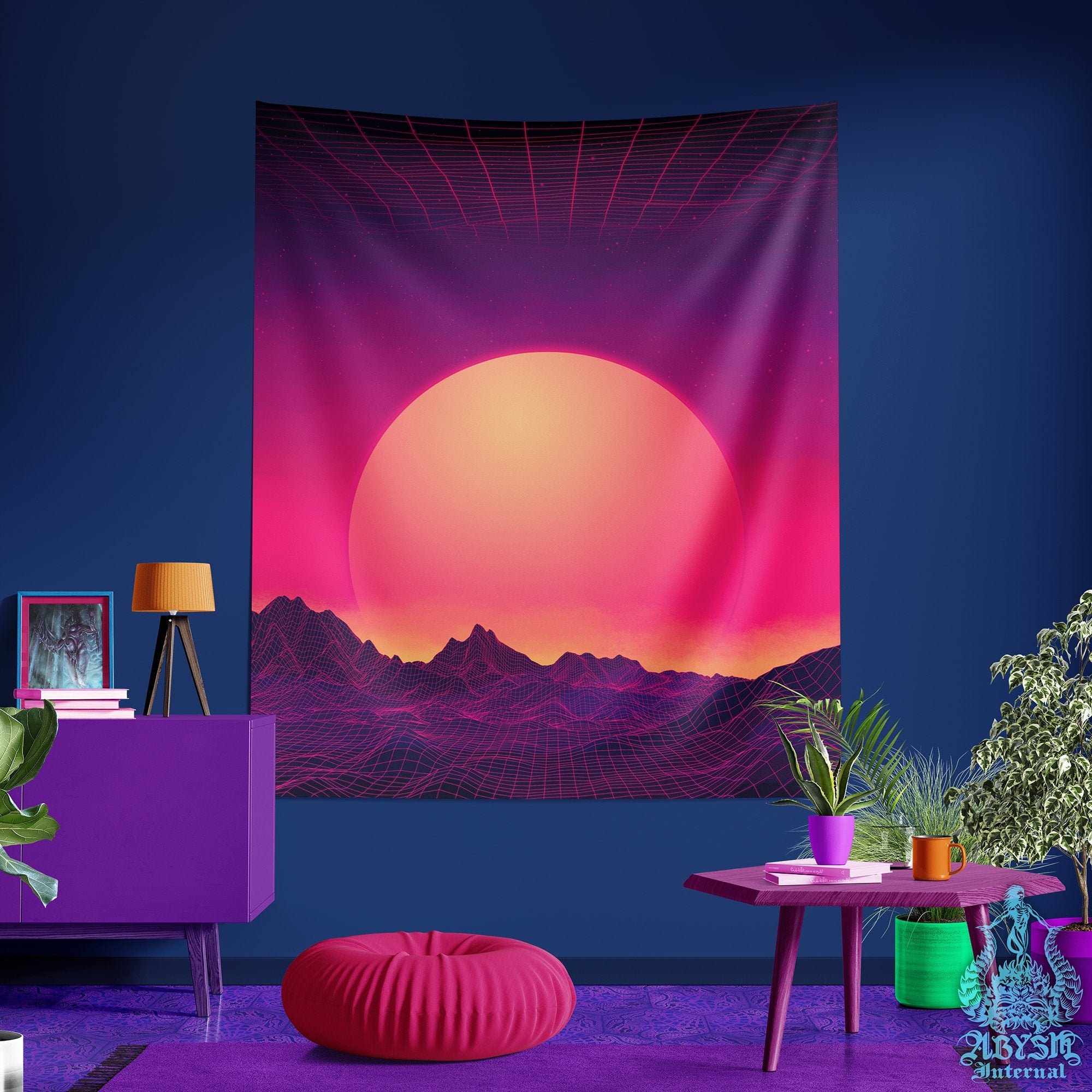 Retrowave tapestry outlet